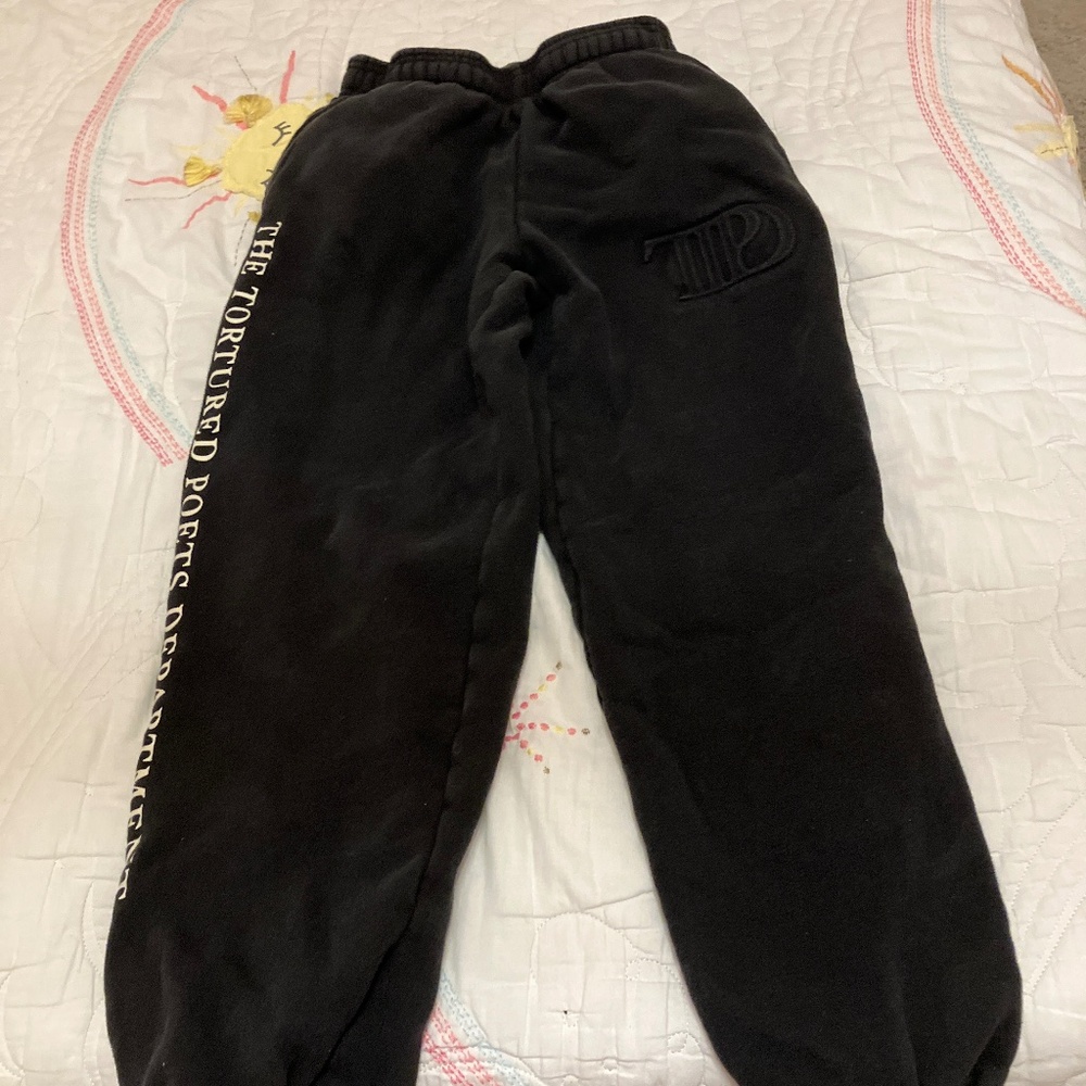 TTPD Black Embossed Sweatpants (Color: Black)